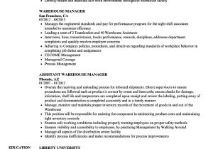 Warehouse Manager Resume Sample Warehouse Manager Resume Samples Velvet Jobs