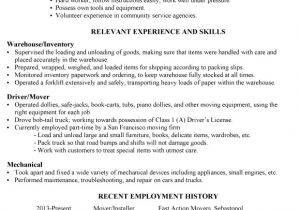 Warehouse Resume Sample Resume Sample Warehouse Worker Driver