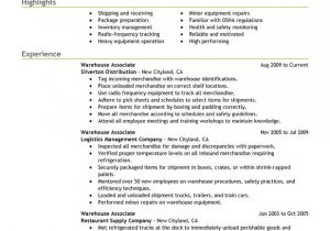 Warehouse Resume Sample Warehouse associate Resume Examples Created by Pros