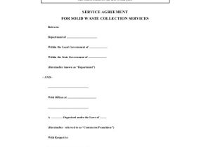 Waste Management Contract Template 22 Service Agreement Templates Word Pdf Apple Pages