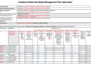 Waste Management Strategy Template Swmp Site Waste Management Plan Workshops Green Building