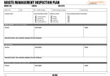 Waste Management Strategy Template Waste Management Inspection Plan