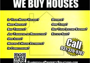 We Buy Houses Flyer Template We Buy Houses Advertisement Clarksville Property