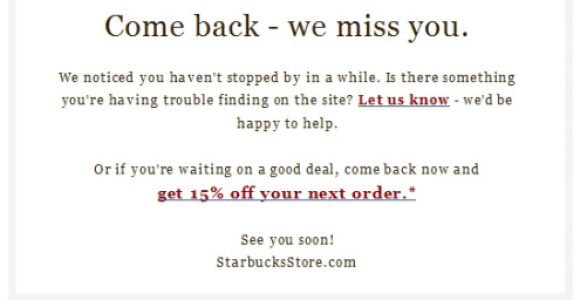 We Want You Back Email Template Win Back Email Campaigns We Miss You Part 1