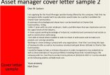 Wealth Management Cover Letter Sample asset Manager Cover Letter