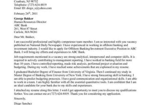 Wealth Management Cover Letter Sample Investment Banking Sample Cover Letters
