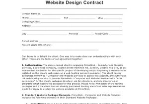 Web Design Contract Template Pdf Web Design Contract