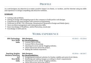 Web Designer Resume Sample Resume Examples by Real People Web Designer at