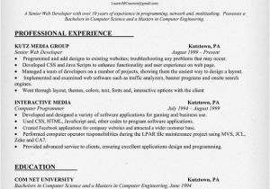 Web Developer Resume Sample Sample Resume February 2015