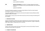 Web Services Contract Template User Agreement for Web Hosting Services Template