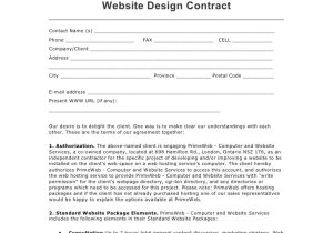 Web Services Contract Template Web Design Contract