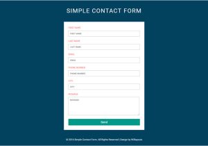 Webform Email Template Simple Contact form A Flat Responsive Widget Template