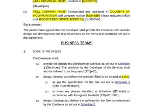 Webmaster Contract Template 40 Contract Templates Docs Pages Word