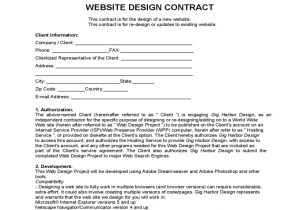 Webmaster Contract Template Website Design Contract Free Download