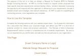 Website Request for Proposal Template Website Design Rfp Template