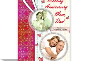 Wedding Anniversary Card with Name and Photo Edit Alwaysgift Wedding Anniversary Mom Dad Greeting Card
