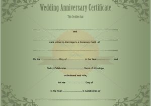 Wedding Anniversary Certificate Template Keepsake Printable Wedding Certificate Template