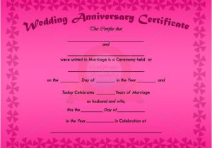 Wedding Anniversary Certificate Template Wedding Anniversary Certificate Template Anniversary