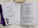Wedding Blessing order Of Service Template Lavender order Of Service Books