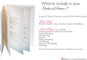 Wedding Blessing order Of Service Template Made with Love order Of Service Booklets Wording