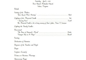 Wedding Blessing order Of Service Template Wedding Blessing order Of Service Template Free Template