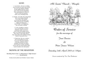 Wedding Blessing order Of Service Template Wedding order Of Service Sample Unique Wedding Ideas