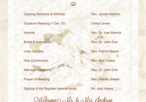 Wedding Blessing order Of Service Template Wedding order Template 38 Free Word Pdf Psd Vector