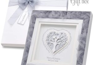 Wedding Card and Gift Box Personalised Wedding Frame Gift Embellished with Glittering