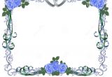 Wedding Card Border Clip Art Wedding Invitation Blue Roses Border Stock Image Image