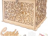 Wedding Card Box with Lock Hokic Diy Wedding Card Box with Lock Large Rustic Wood Wedding Gift Box Money Box for Rustic Wedding Bridal Baby Shower Birthday Rainforest theme