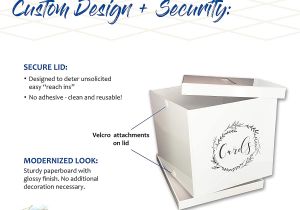 Wedding Card Box with Lock Upgraded Security Sweet Brite Wedding Card Box with C Clamp Wedding Envelope Box Card Holder for Reception or Parties Gift Card Box for Baby