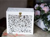 Wedding Card Box with Lock Wedding Card Box with Slot Card Box with Lock White