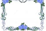 Wedding Card Clipart Free Download Wedding Invitation Blue Roses Border Stock Image Image