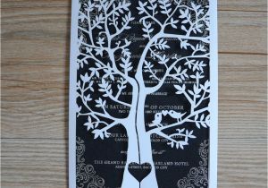Wedding Card Designs and Price Affordable Price Laser Cut Tree Wedding Card Invitation