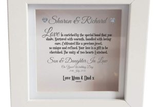 Wedding Card for Daughter and son In Law Pure Essence Greetings son Daughter In Law Boxed Frame Wedding Verse