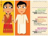 Wedding Card Market In Kolkata Indian Cartoon Wedding Invitations Inspiration Frugal2fab