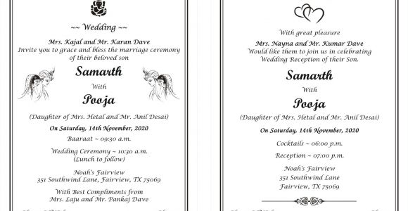 Wedding Card Matter In English for Daughter Wedding Invitation Wording In English Cobypic Com