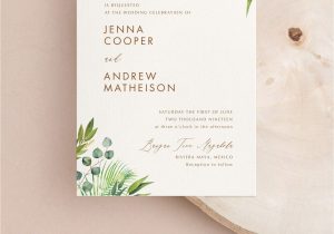 Wedding Card Quotes for Friends Modern Greenery Wedding Invitation In 2020 Modern Wedding