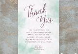Wedding Card Thank You Examples Personalised Watercolour Wedding theme Thank You Card