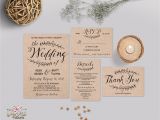 Wedding Card Thank You Sayings Vintage Wedding Invitation Set Printable Rustic Wedding