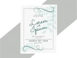 Wedding Card Vector Free Download Elegant Wedding Invitation Template Vector Vector Art