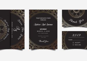 Wedding Card Vector Free Download Luxury Golden Mandala Wedding Invitation Set Download Free