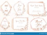 Wedding Card Vector Free Download Set Of Geometric Frame Hand Drawn Flowers Botanical
