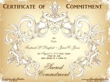 Wedding Ceremony Certificate Template Wedding Planner Marriage Commitment Ceremony