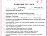 Wedding Dress Contract Template Bridesmaids Contract Funny Google Search Bridesmaids