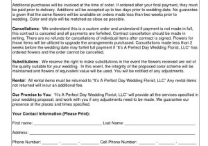 Wedding Flower Contract Template Wedding Flower Contracts Documents Pinterest Flower