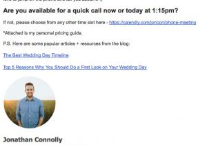 Wedding Inquiry Email Template Free Photographer Email Templates that Will Make You Money