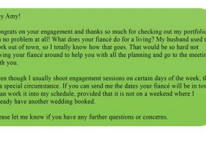 Wedding Inquiry Email Template Photography Tips for Photographers and Posing Guides