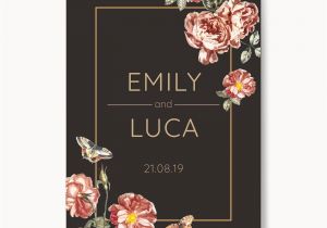 Wedding Invitation Card Flower Design Download Premium Illustration Of Romantic Floral Invitation