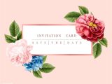 Wedding Invitation Card Flower Design Download Premium Vector Of Wedding Invitation Floral Card